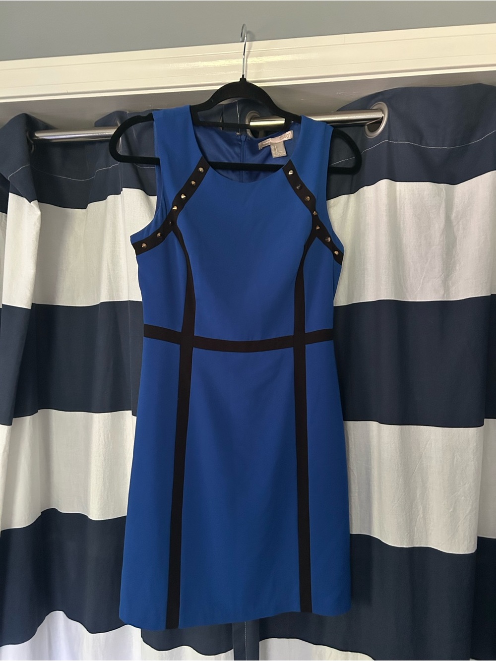 Forever 21 Royal Blue Sheath Dress with Black Trim